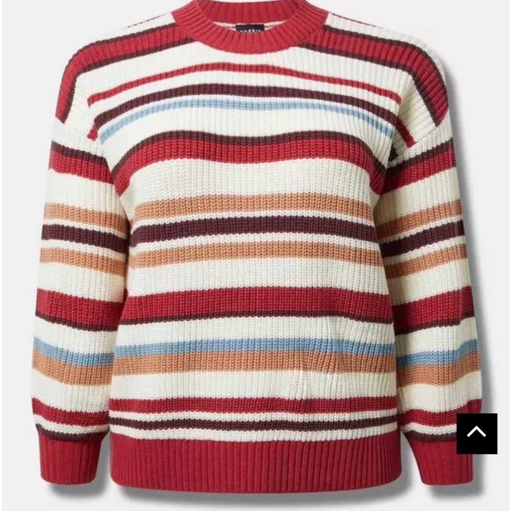 Pullover Drop shoulder striped sweater EUC